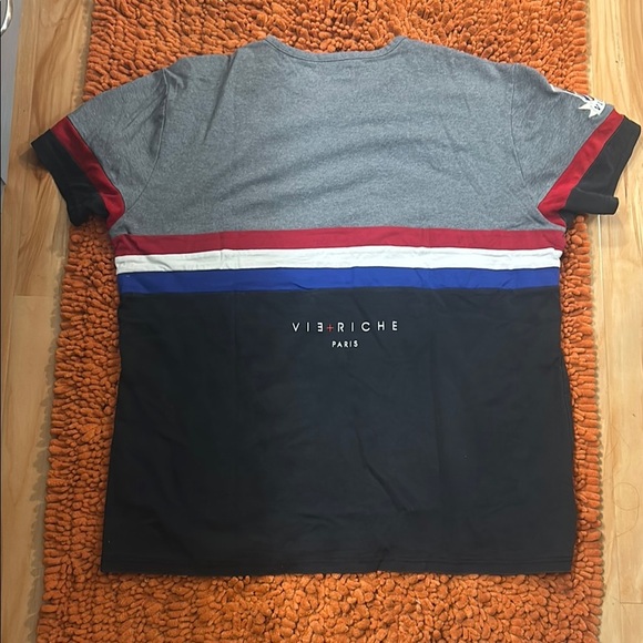 Gray and Black Short Sleeve Tees Cotton Casual - Picture 5 of 6